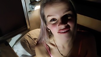 Public Sex On A Train With A Russian Woman Who Loves To Suck