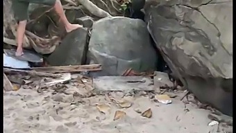 Group Sex On A Beach With An Audience