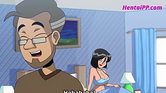 Stiefzoon Krijgt Hulp Van Zijn Busty Mama In Ejaculatie (Ongecensureerde Cartoon)
